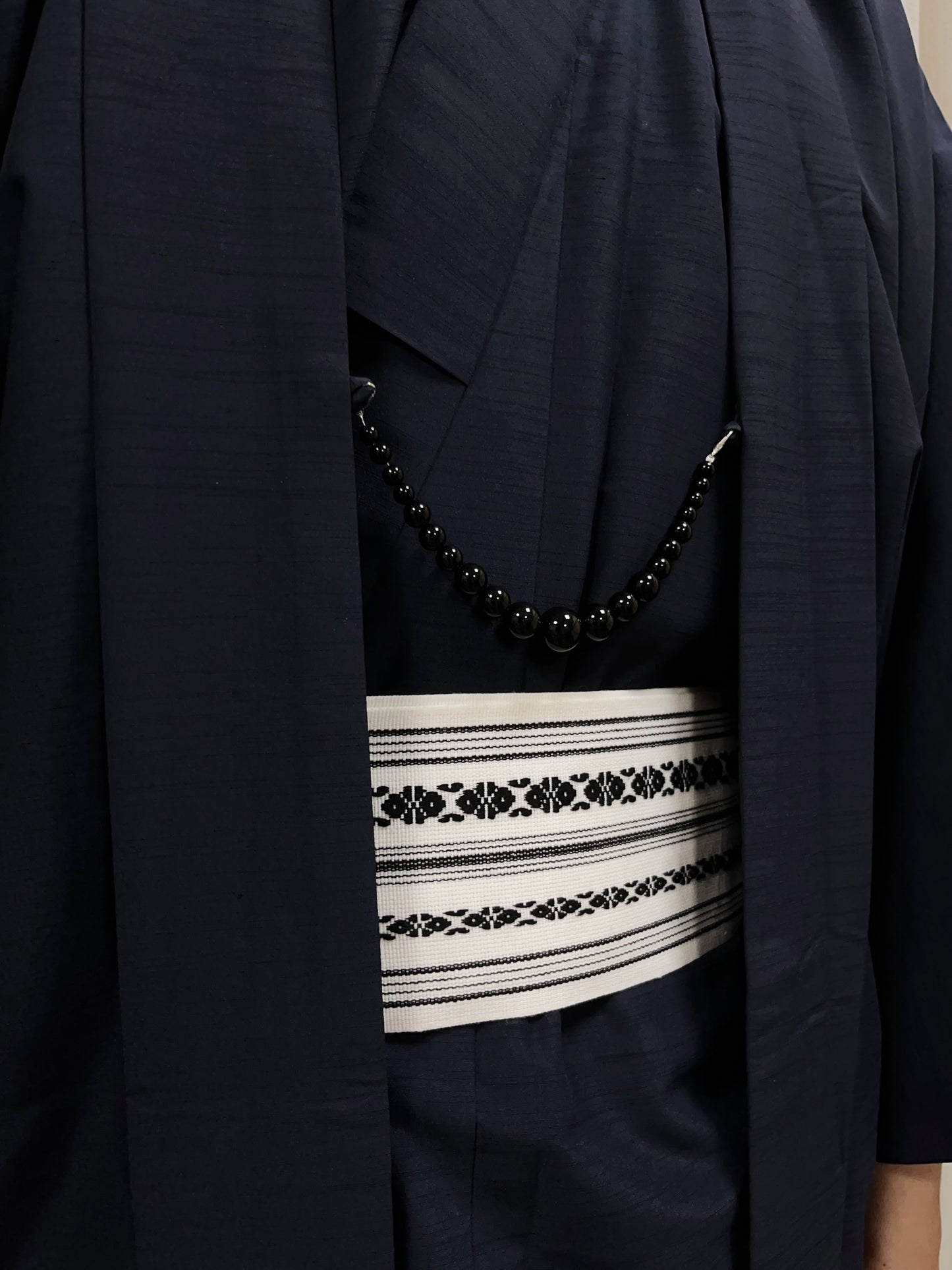 Black Agate Haori himo
