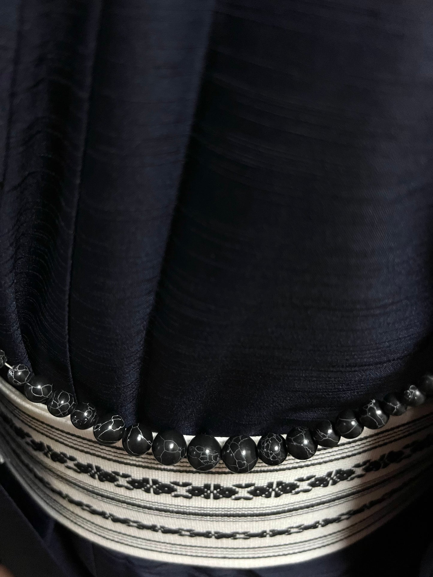 Black Obsidian Stone Haori Himo