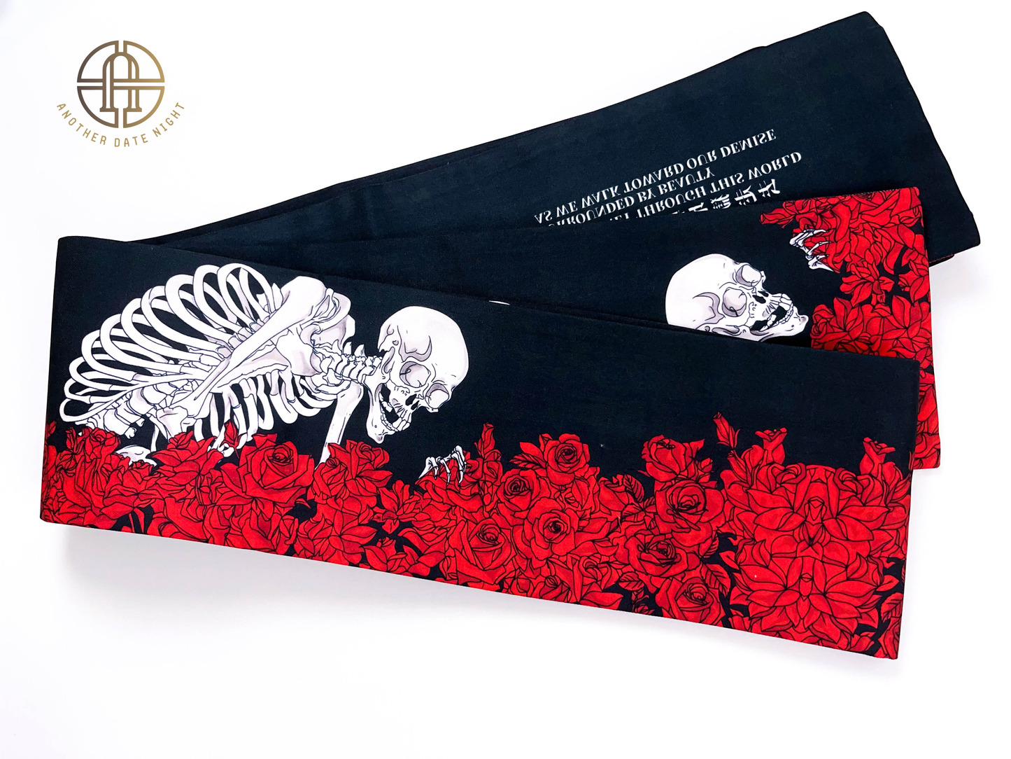 Ukiyo-e Style Hanhaba Belt, Double Sided Obi for Yukata