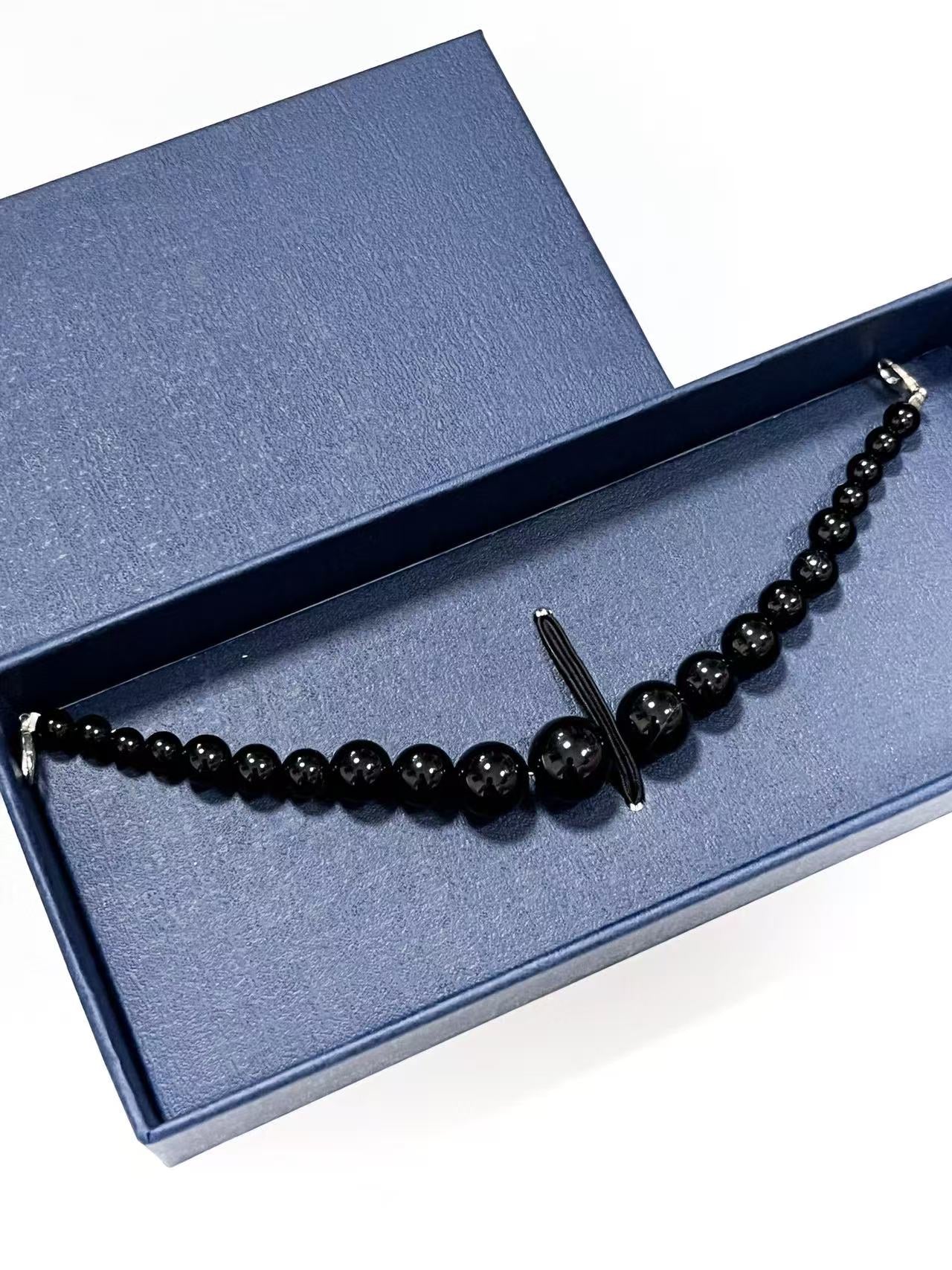 Black Agate Haori himo