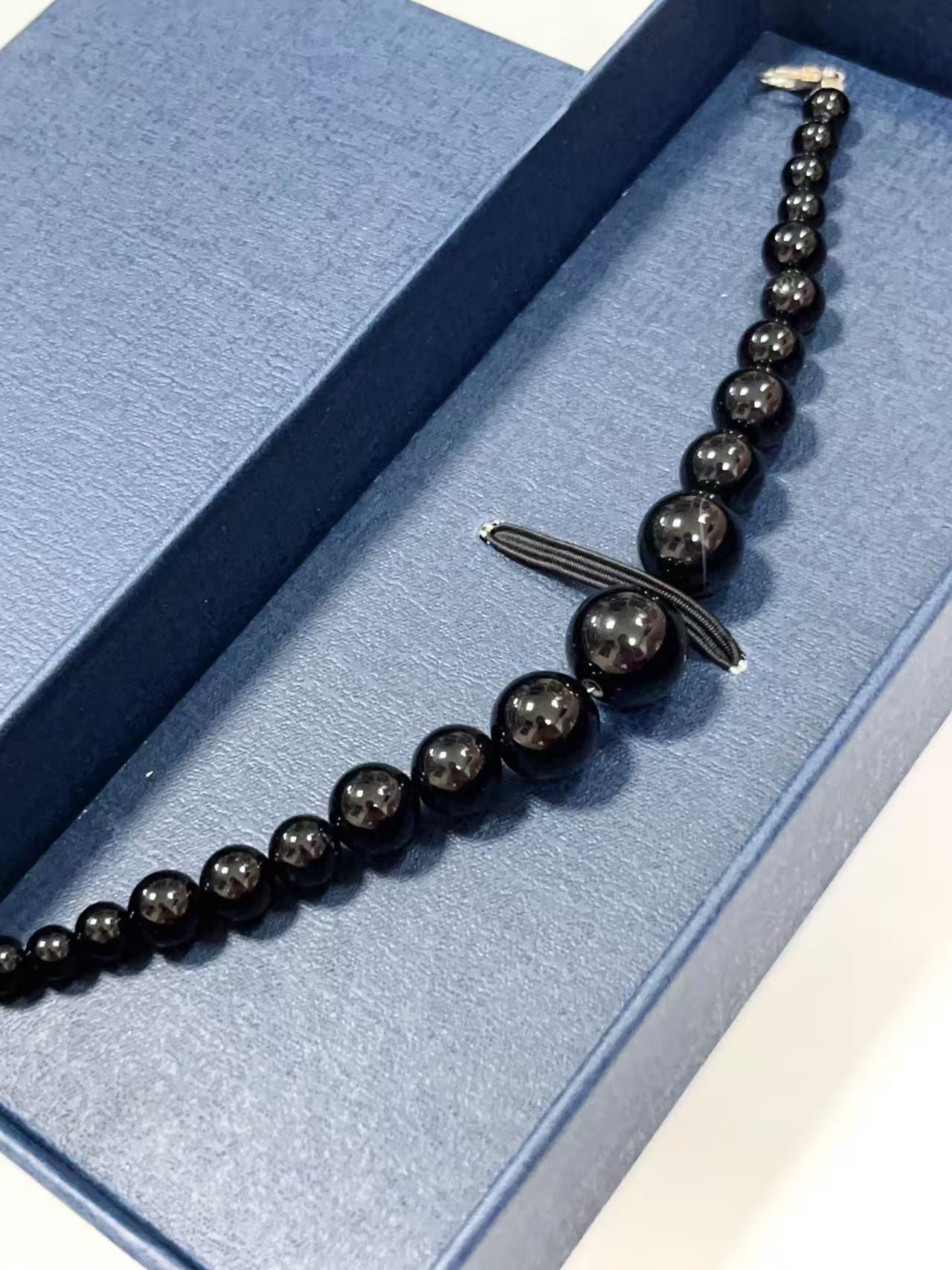 Black Agate Haori himo