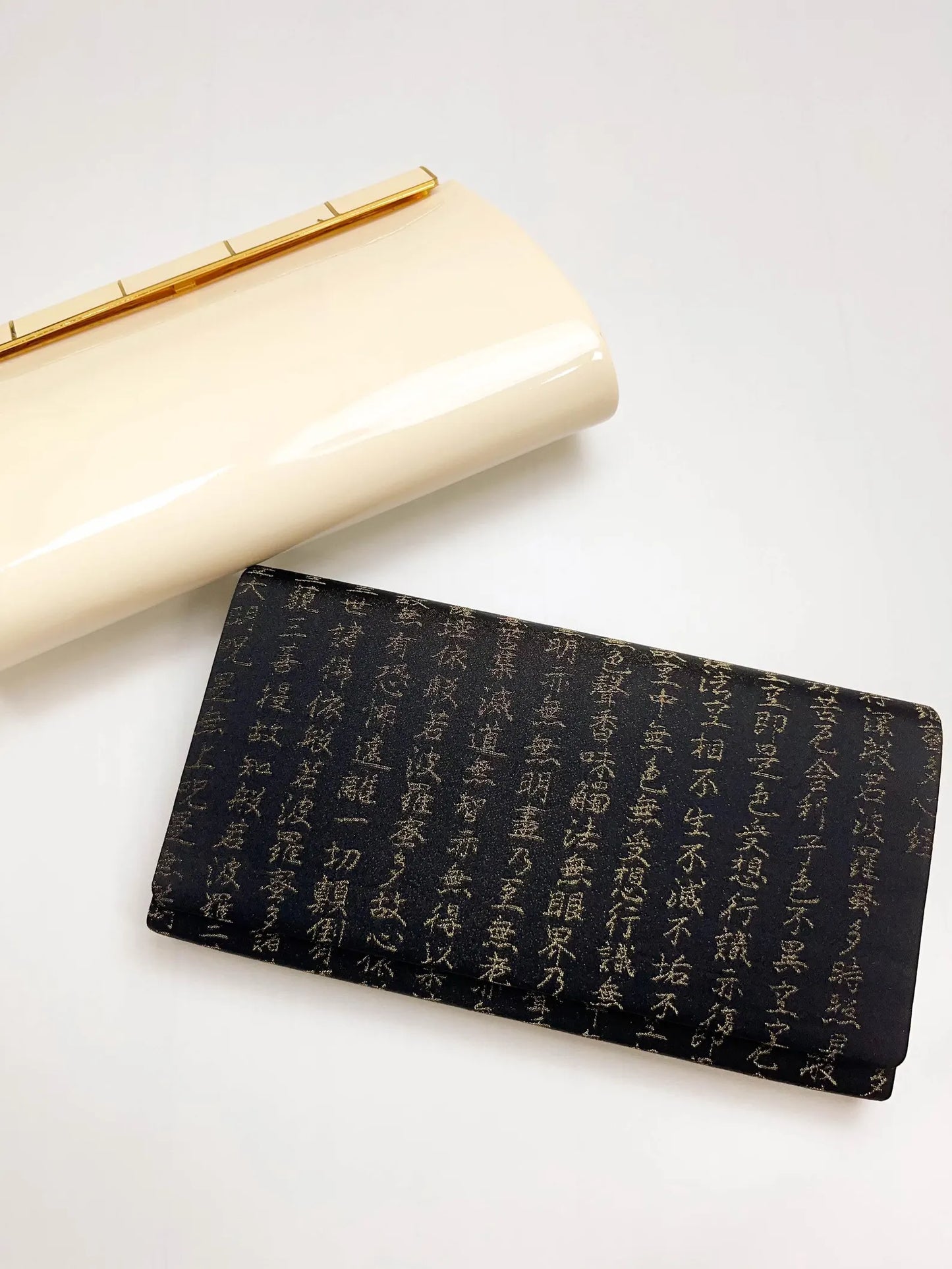 Kimono Clutch Bag/Vintage Kimono Bag/The Heart Sutra Purse- Made in Toyko