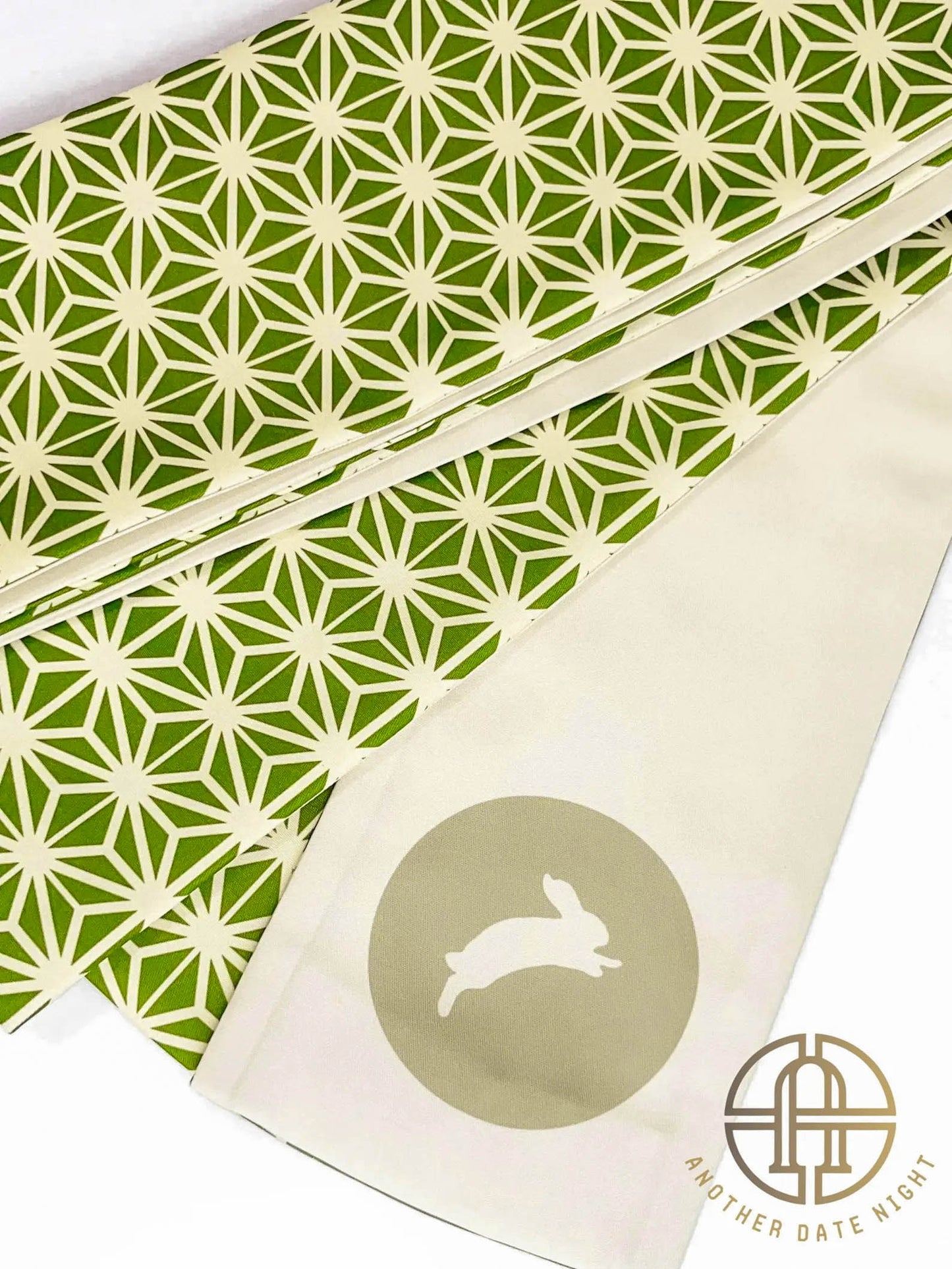 Japanese Traditional Asanoha Pattern Obi/Rabbit Pattern Obi/Double Sided Hanhaba Obi