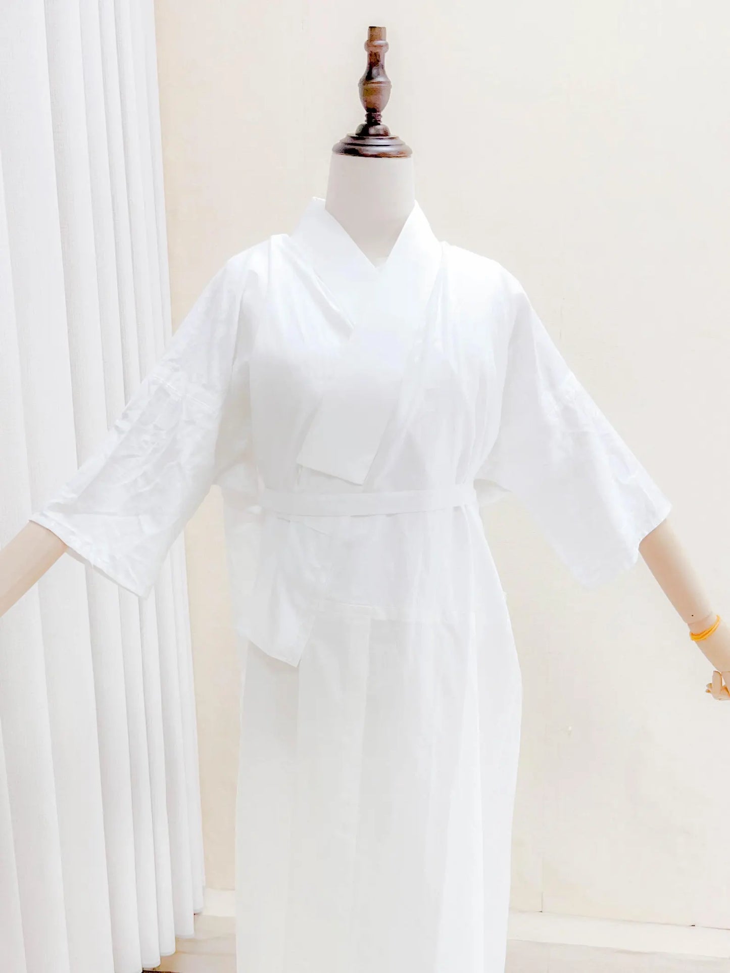 100% Premium Cotton Juban with Erishin (Collar Stiffener), for Both Furisode & Short Sleeve Kimono