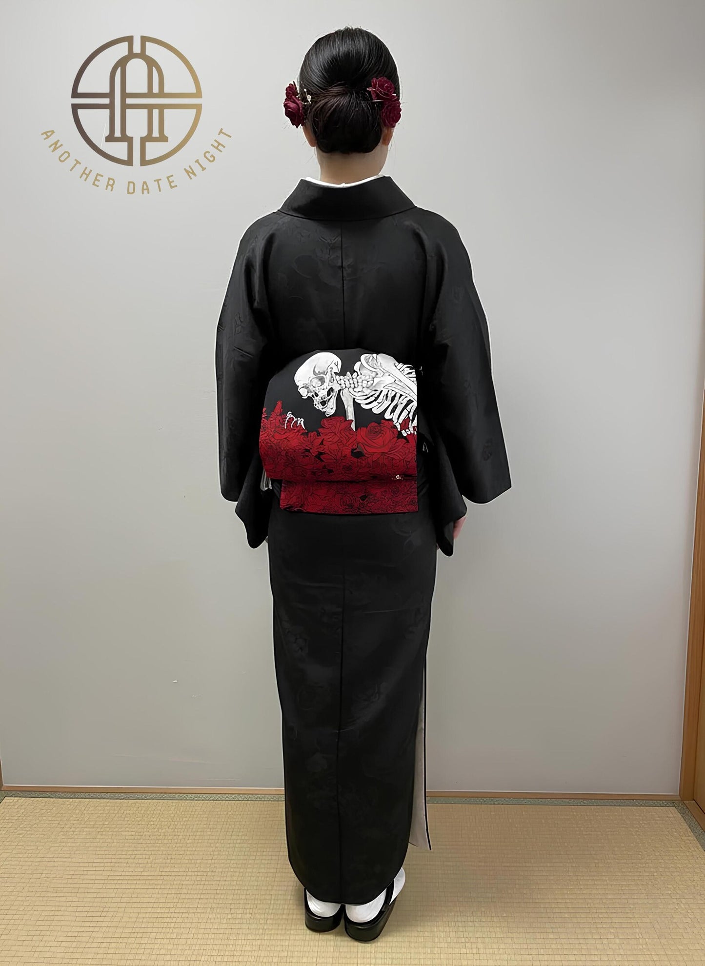 Takiyasha Witch Ukiyo-e Easy Wear Obi Belt, Pre-tied Obi, Ginza Knot, Double Sided Pattern