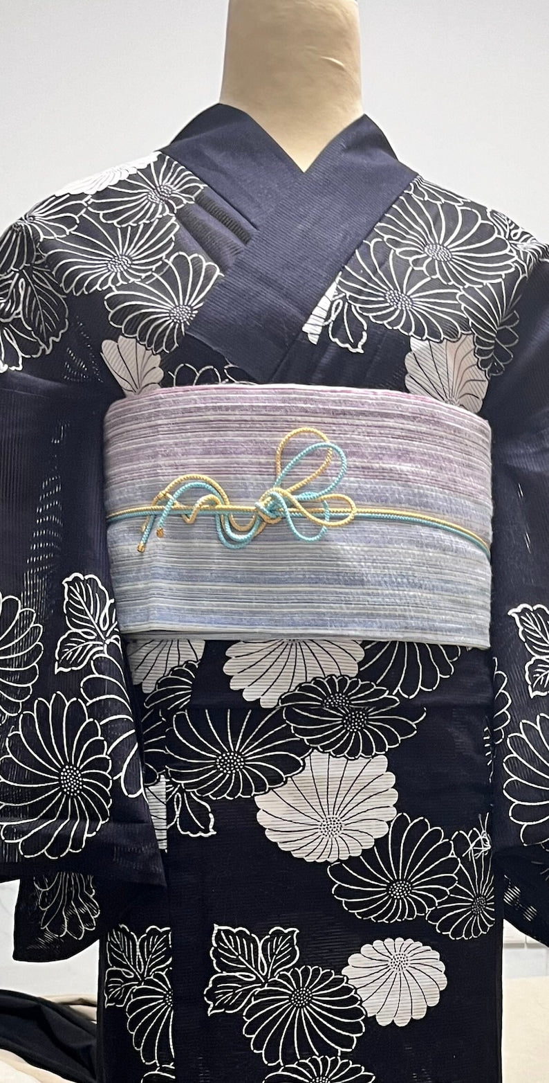 Japanese Hanhaba Obi Belt, Japanese Yukata accessories
