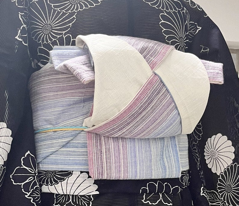 Japanese Hanhaba Obi Belt, Japanese Yukata accessories