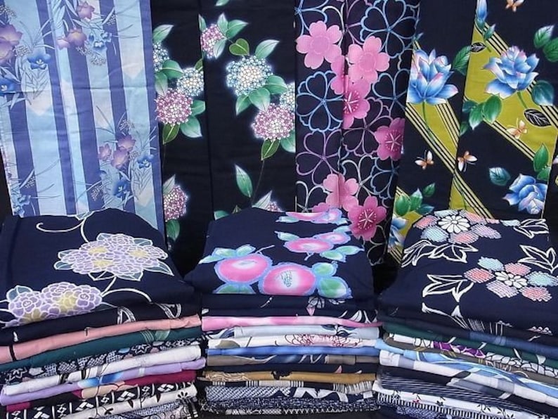 (Mystery Box)Women Summer Yukata set Blind Box- Yukata & Obi, Obijime, Sandals Set