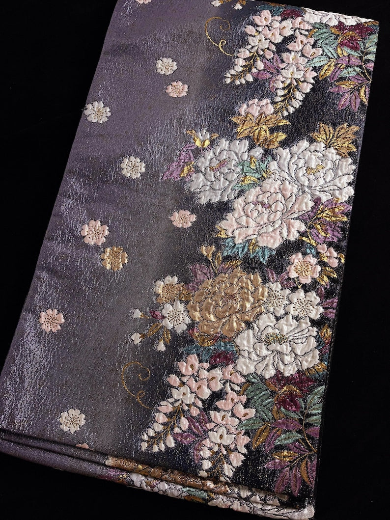 Rank A+ Vintage Obi Belt/Purple Obi/OB48