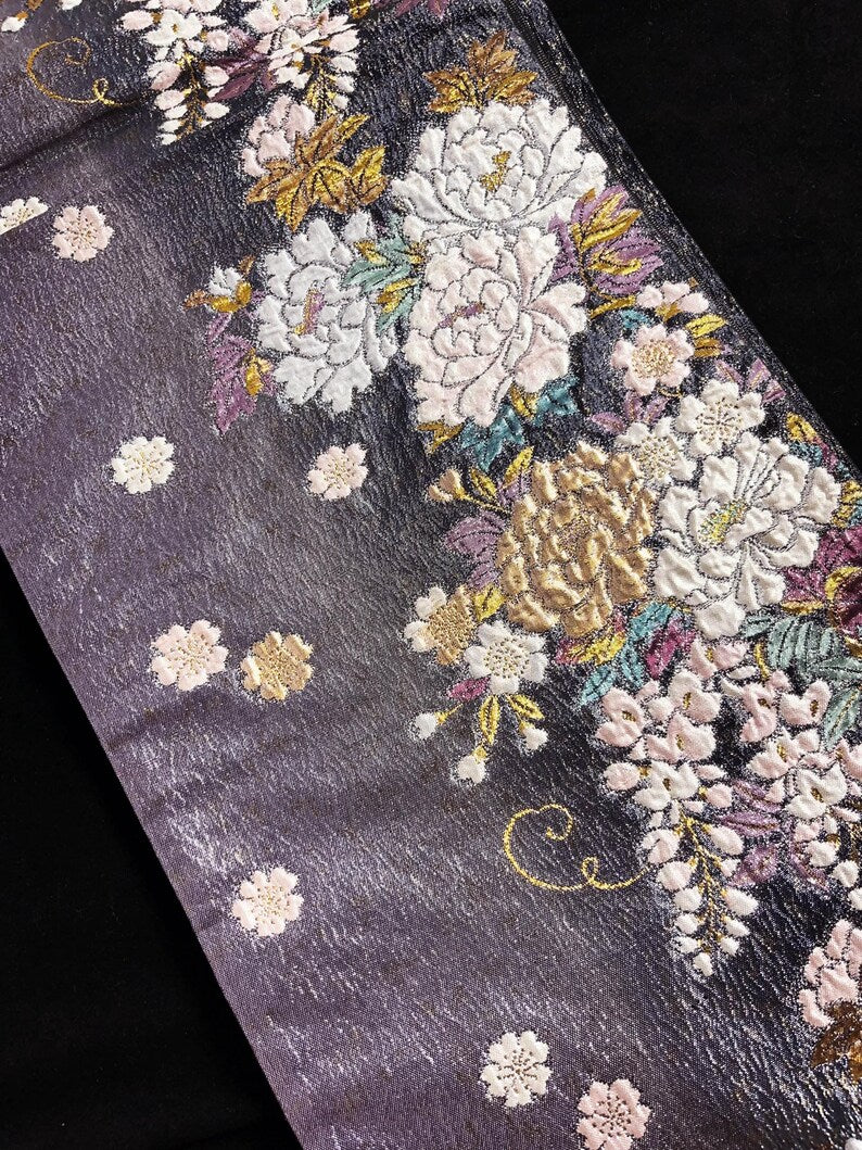 Rank A+ Vintage Obi Belt/Purple Obi/OB48