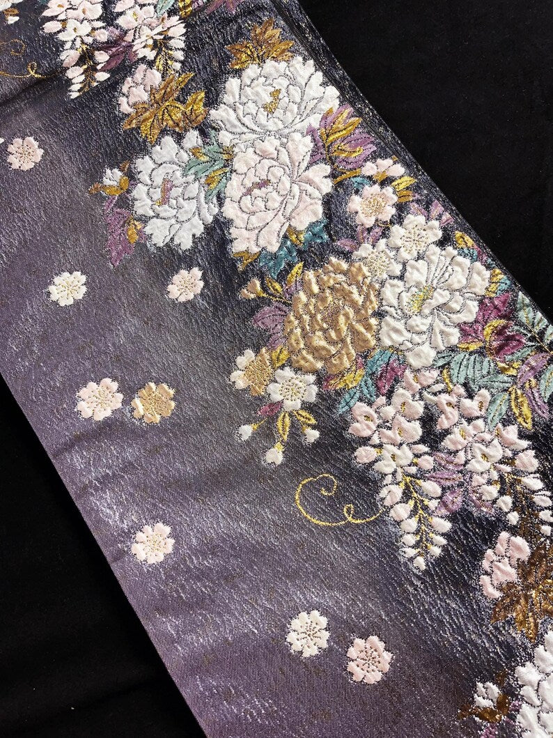 Rank A+ Vintage Obi Belt/Purple Obi/OB48