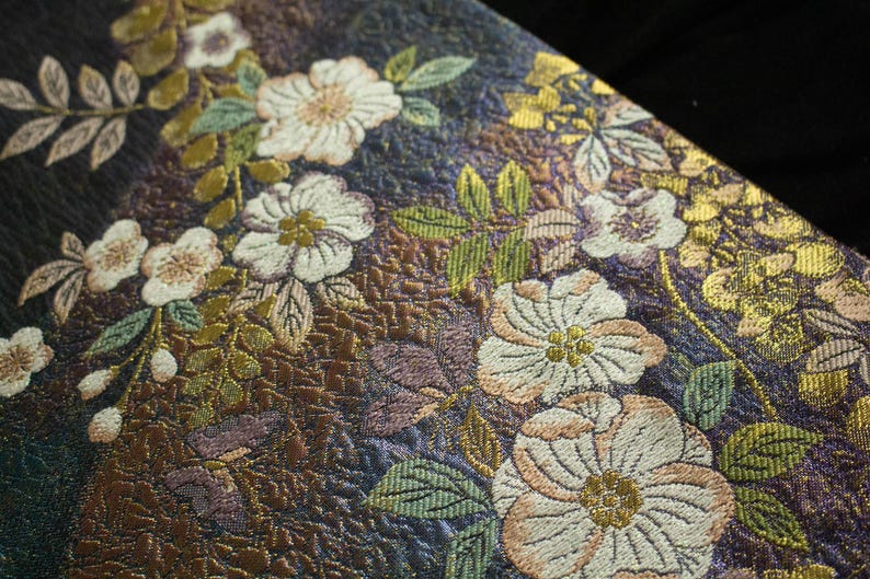 Rank A+ 100% Patterned Vintage Obi Belt/OB44