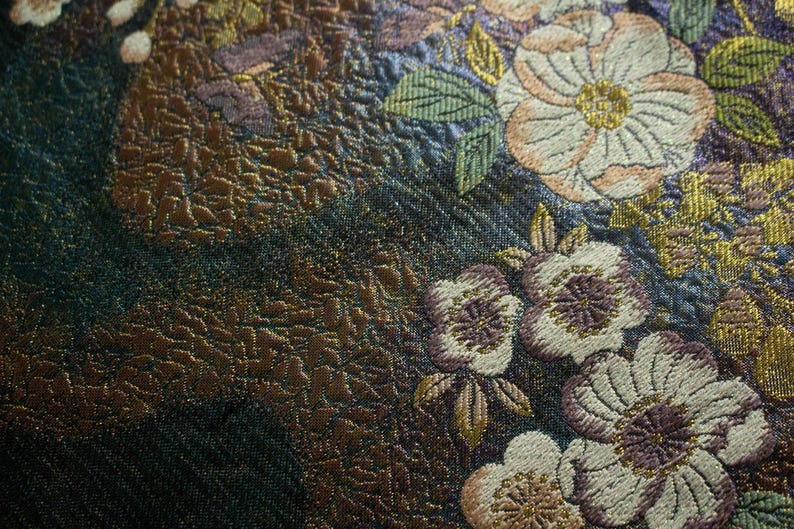 Rank A+ 100% Patterned Vintage Obi Belt/OB44