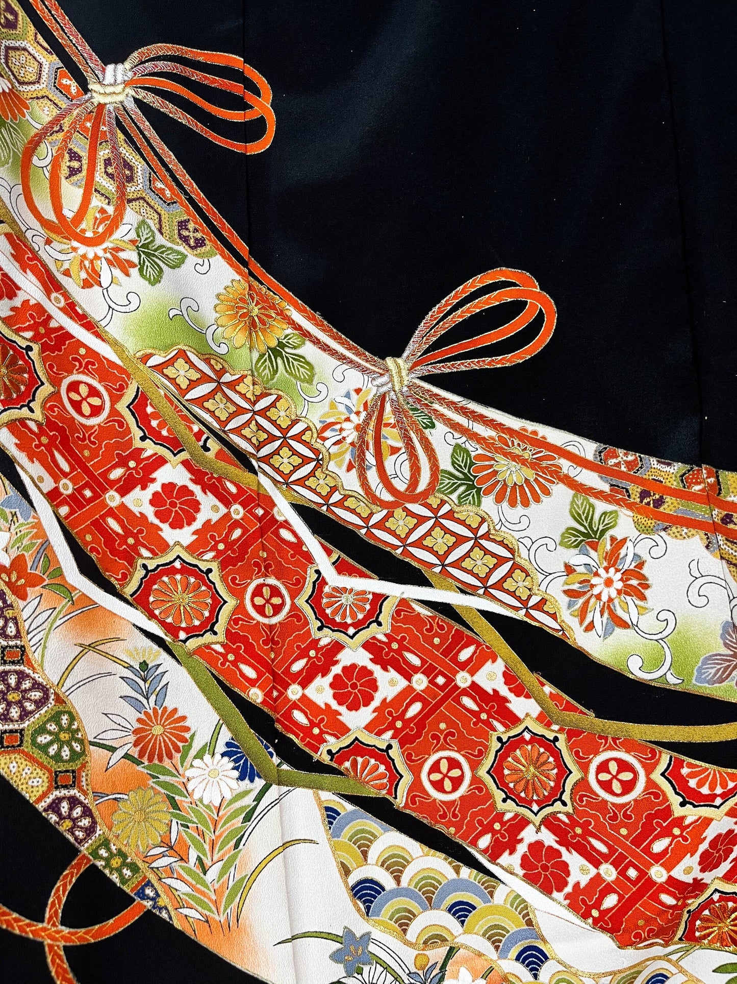 Rank A+ Vintage Japanese Kimono/ Black Tomesode Kimono/ A61
