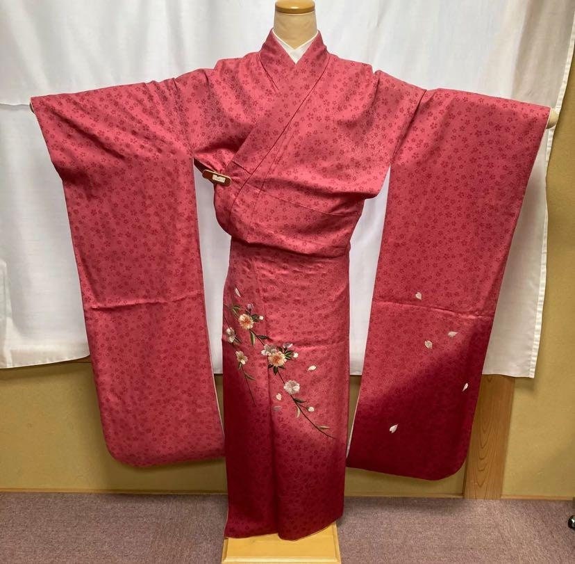 Rank S Vintage Silk Furisode Kimono, A47