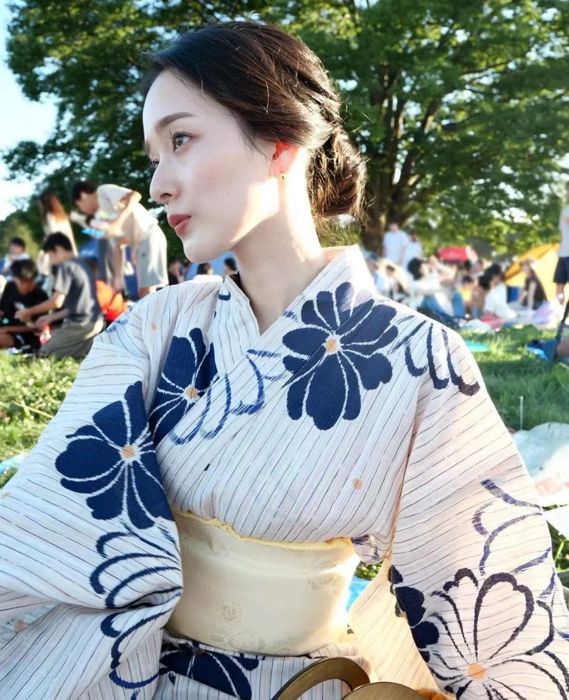 Japanese Yukata with Tsuke Obi (Optional), YTS05