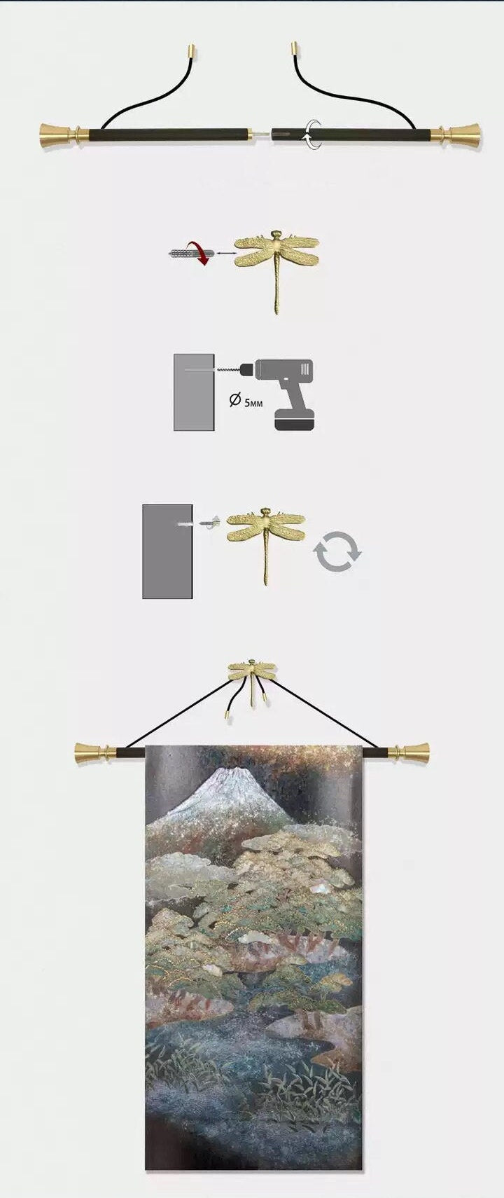 Obi Hanger/Obi displayer/Obi Wall Hanging (Luxury Version)
