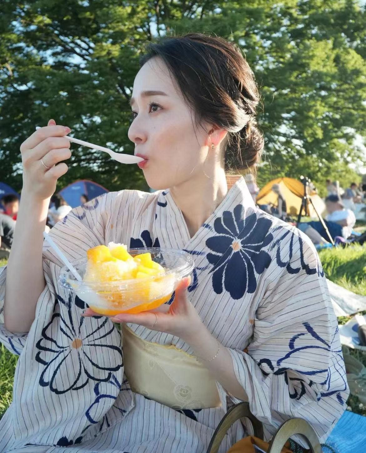 Japanese Yukata with Tsuke Obi (Optional), YTS05