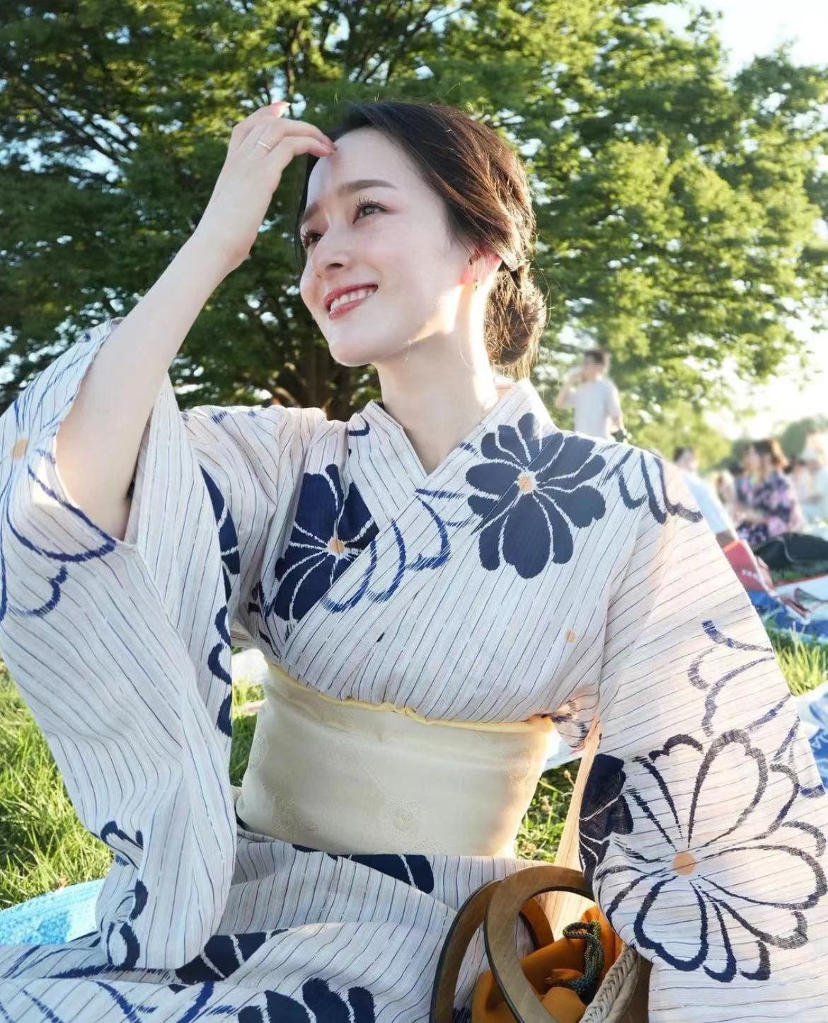 Japanese Yukata with Tsuke Obi (Optional), YTS05