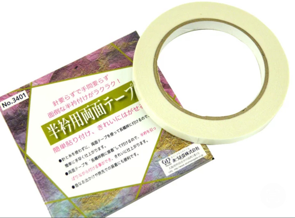 Haneri Tape For Kimono Collar / Change Haneri Without Sewing/ Easily Attach Haneri to Juban