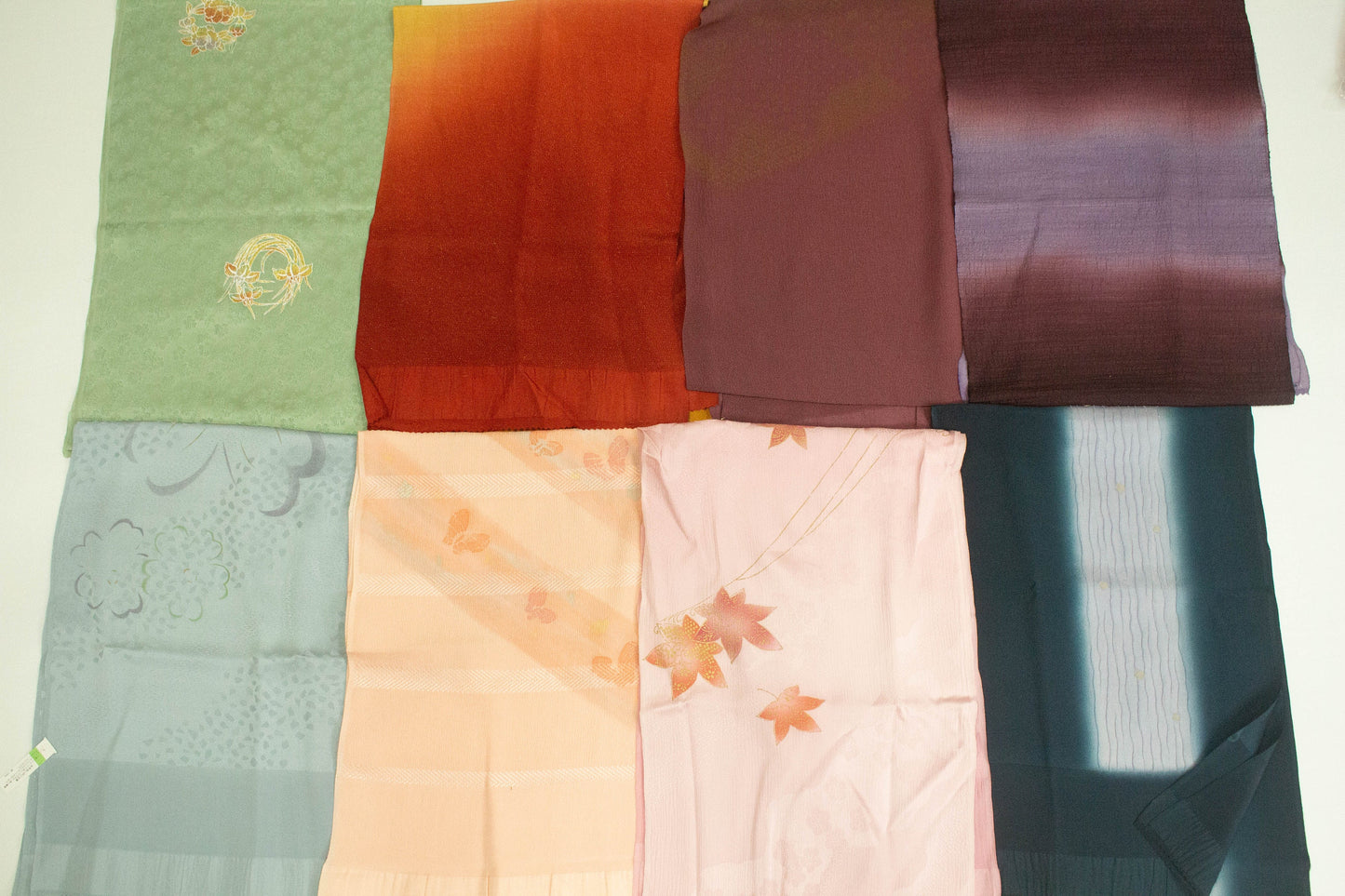 Unused 8PCS Vintage Silk Obiage Collection (Rank S to A+)/ Set A(RE001)