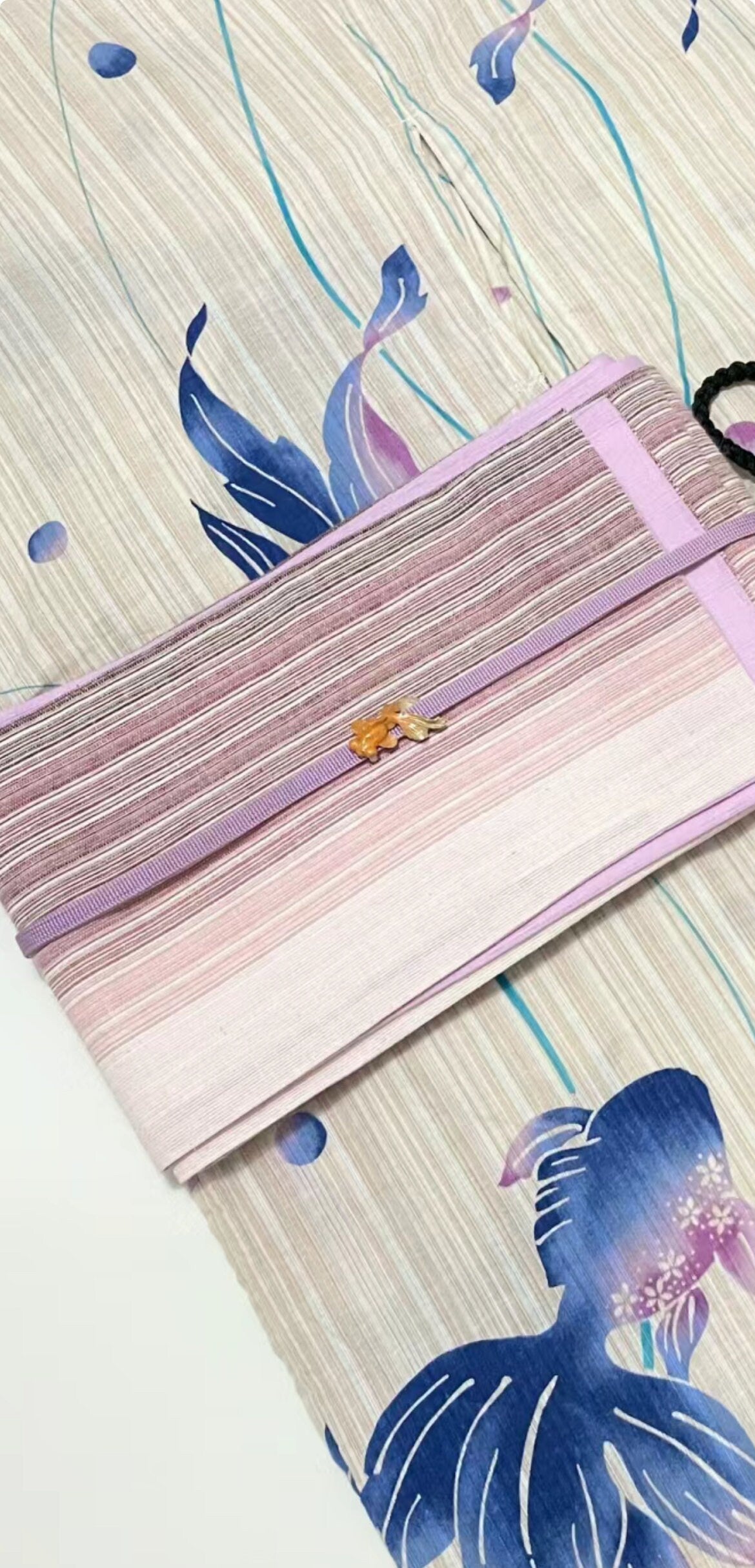 Japanese Hanhaba Obi Belt, Japanese Yukata accessories