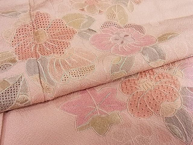 Rank S Vintage Houmongi Kimono with Sagara Embroidery, A133