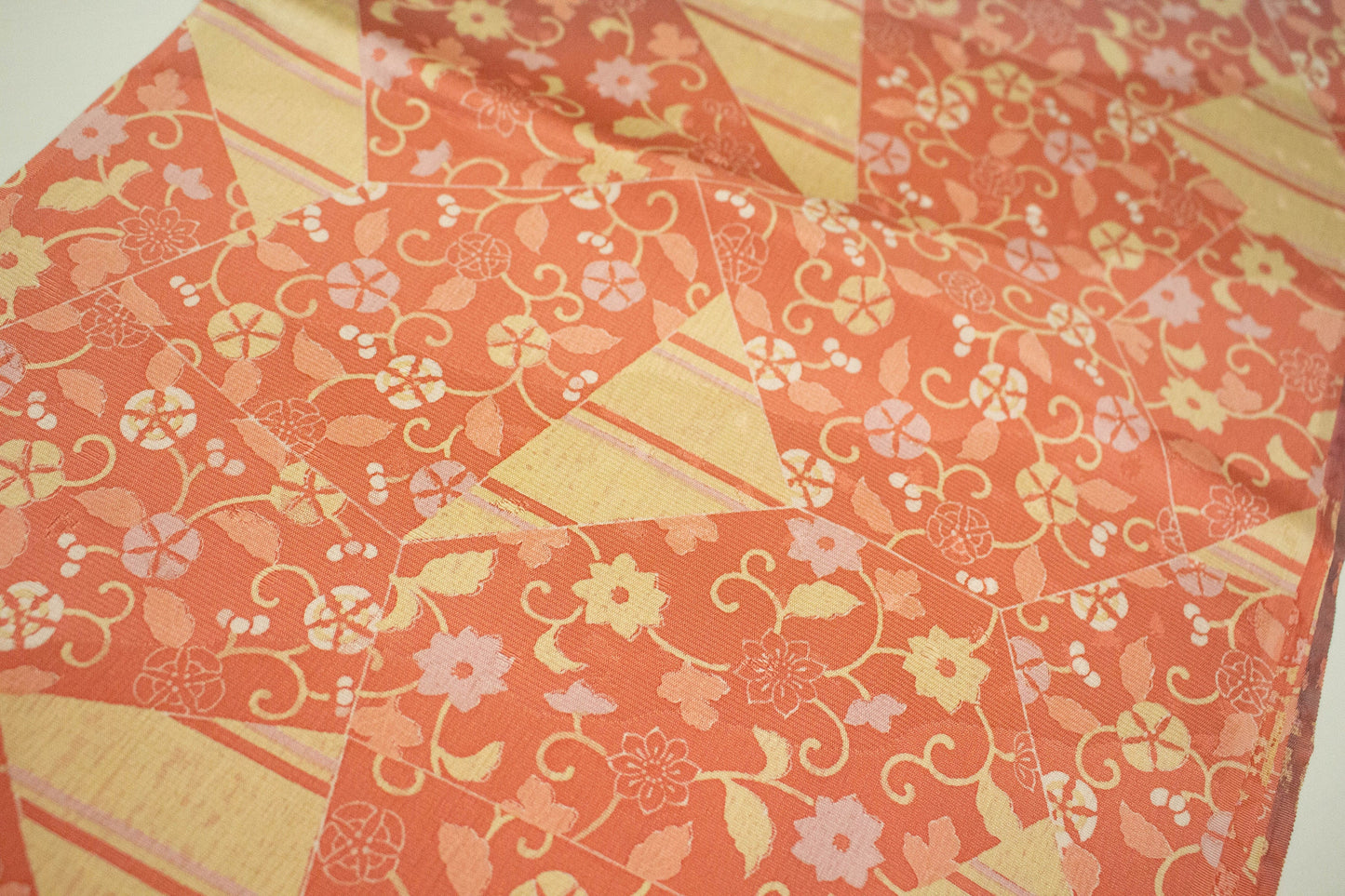 Vintage 4PCs Silk Obiage Set: Kimono Sash, Set XG (Good Condition)