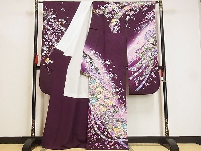 Rank A+ Vintage Furisode Kimono/ B18