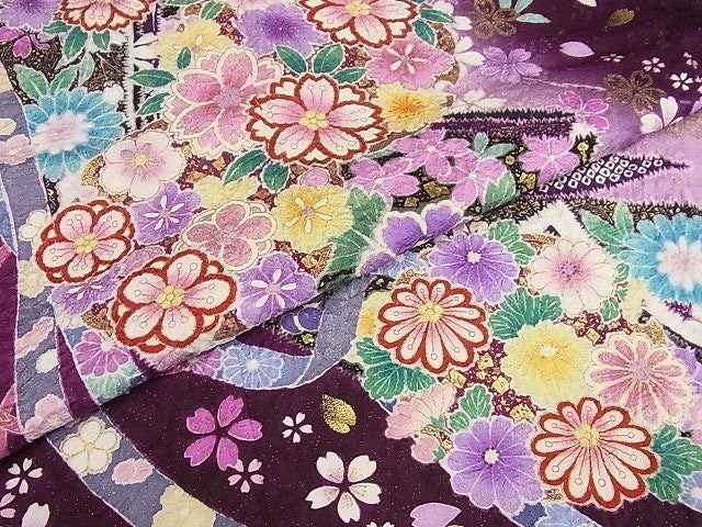 Rank A+ Vintage Furisode Kimono/ B18