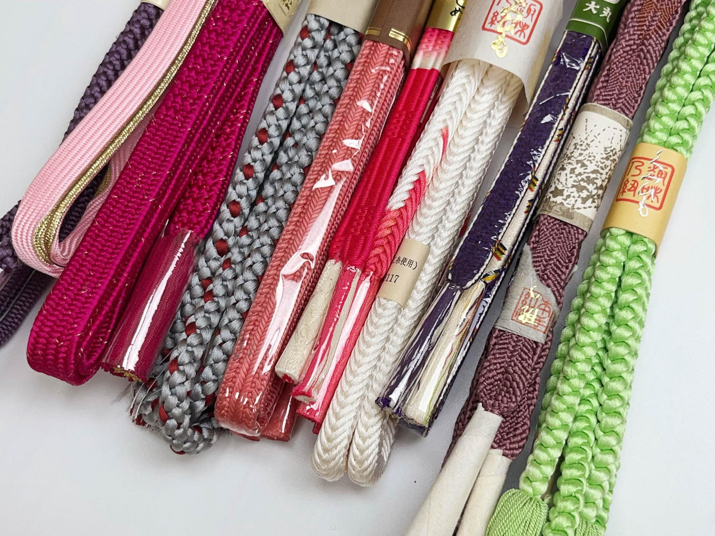 Japanese Obijime Cord Collection: Japanese Kimono Belt, Unused Condition, S03