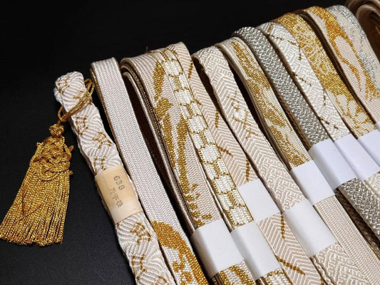 Brand New Silk White Formal Kimono Obijime Cord