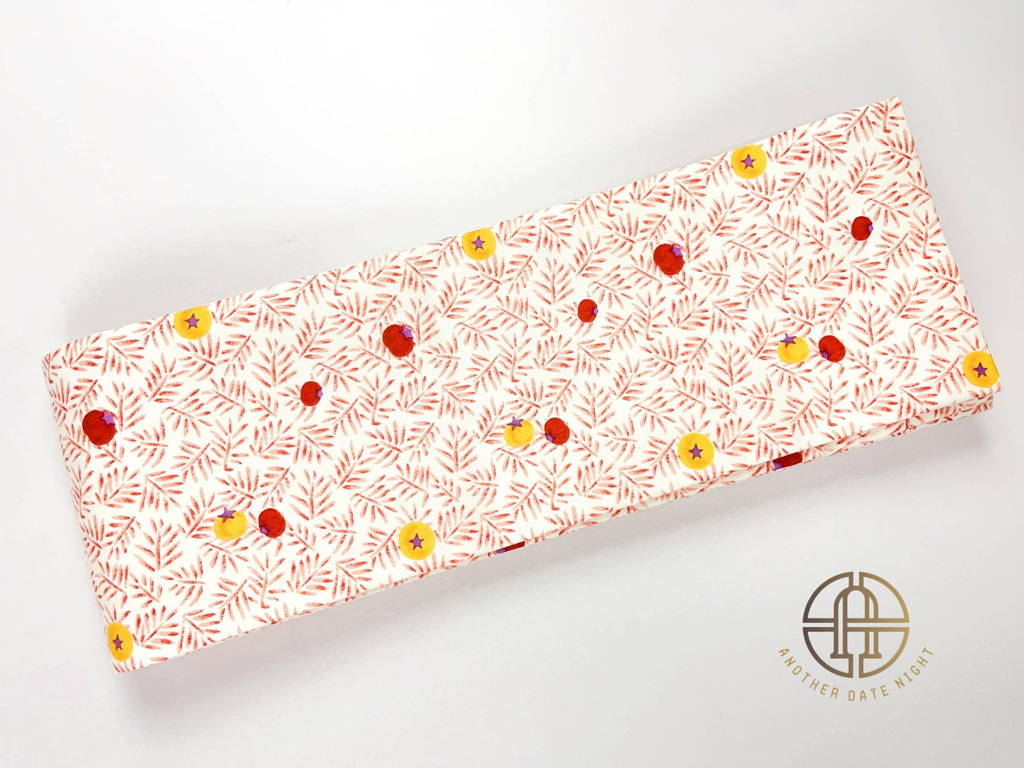 Summer Tomato Hanhaba Belt, Half-Width Obi for Yukata/Komon Kimono/Casual Kimono