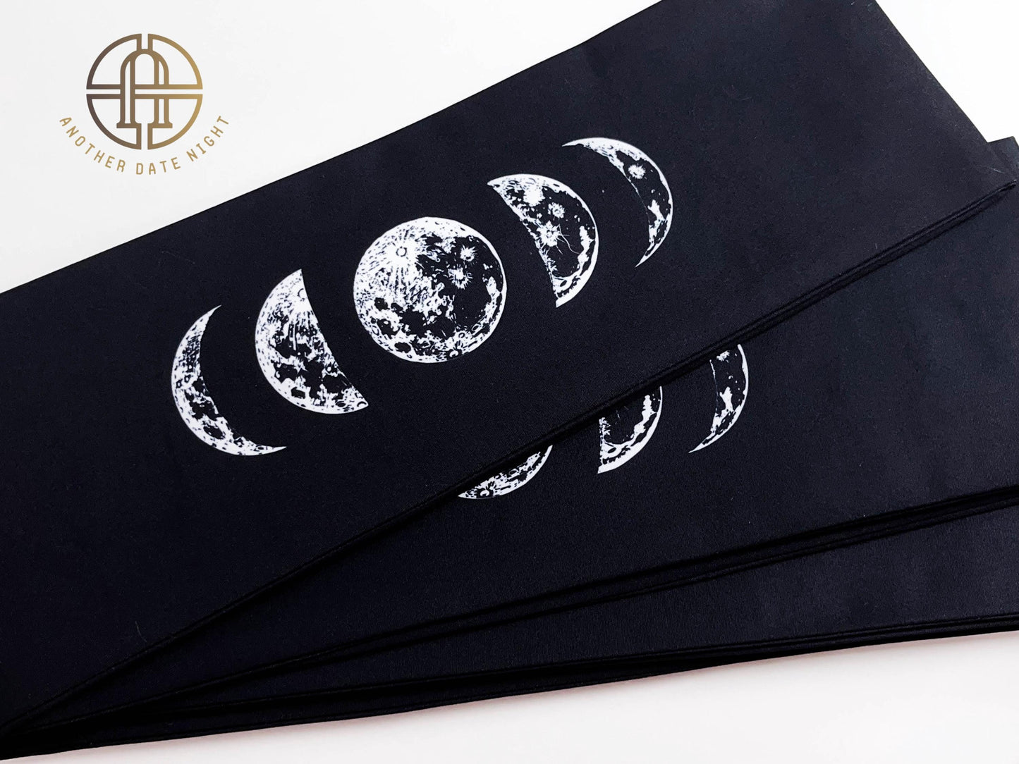 Moon Phase Hanhaba Obi Belt: Double Sided Obi for Yukata & Kimono