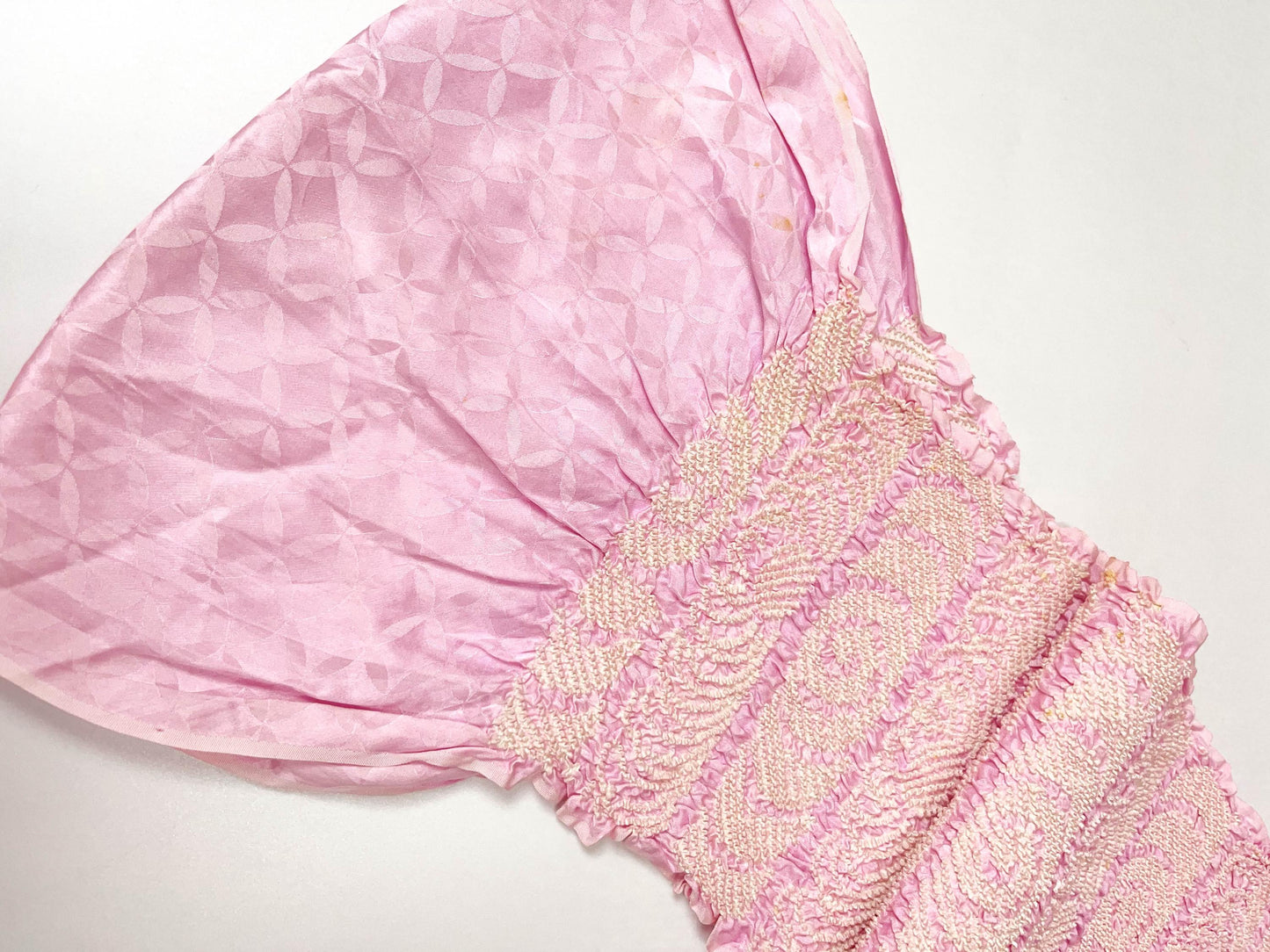 Vintage Light Purple Silk Obiage Kimono Sash (20B)