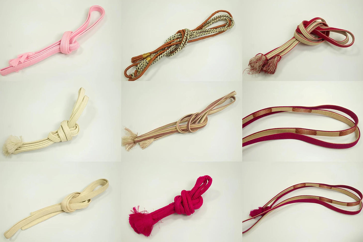 Japanese Kimono Obijime Cord: Mixed Color Belt, Z Option 6