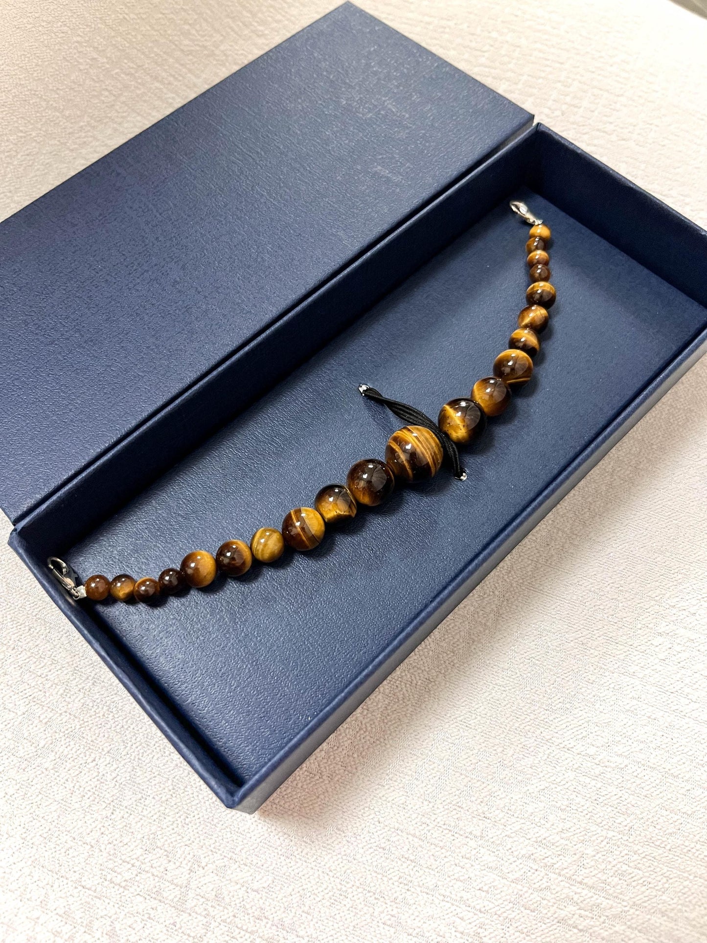 Yellow Tiger's Eye Haori Himo: Men's Kimono Accessory