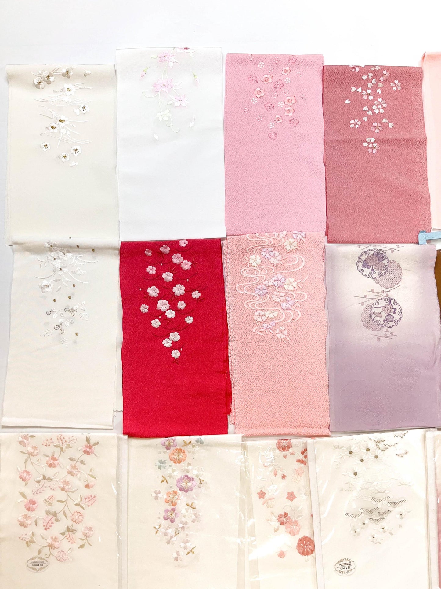 Floral Kimono Han-eri Collar: Japanese Juban Collar H04