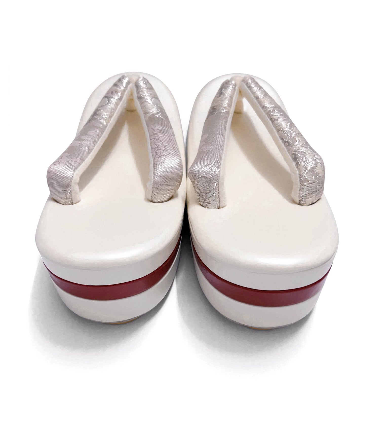 Japanese Ivory Zori Sandals for Kimono | Nishijin Textile Straps | Traditional Japanese Footwear (EU36-41) (24/25cm)