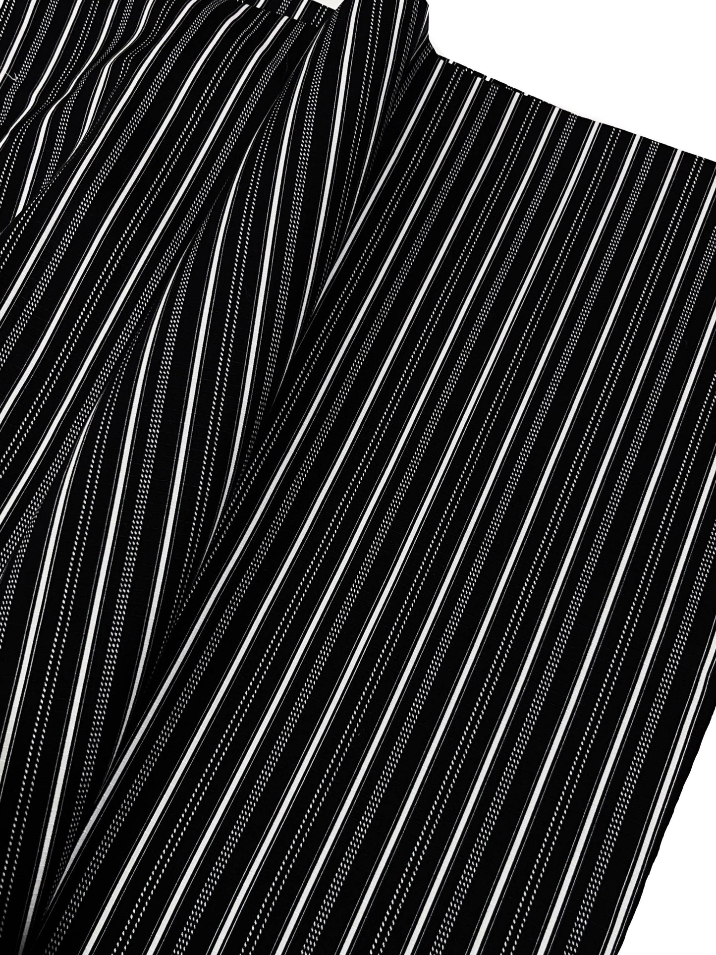 Men's Black Striped Cotton Yukata, 3PCS/5PCS Set, Custom Fit Available
