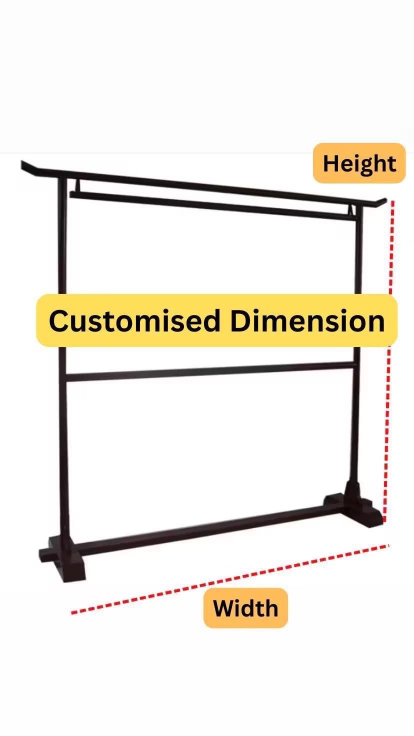 Wooden Kimono Display Rack – 180cm Tall, 150cm Wide, Custom Size & Text Engraving Available