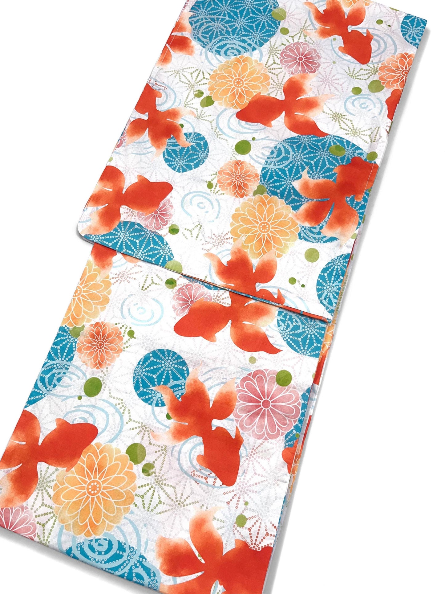 Japanese Goldfish Yukata Set with Heko Obi (Optional), Women Yukata Kimono, Custom Fit Available