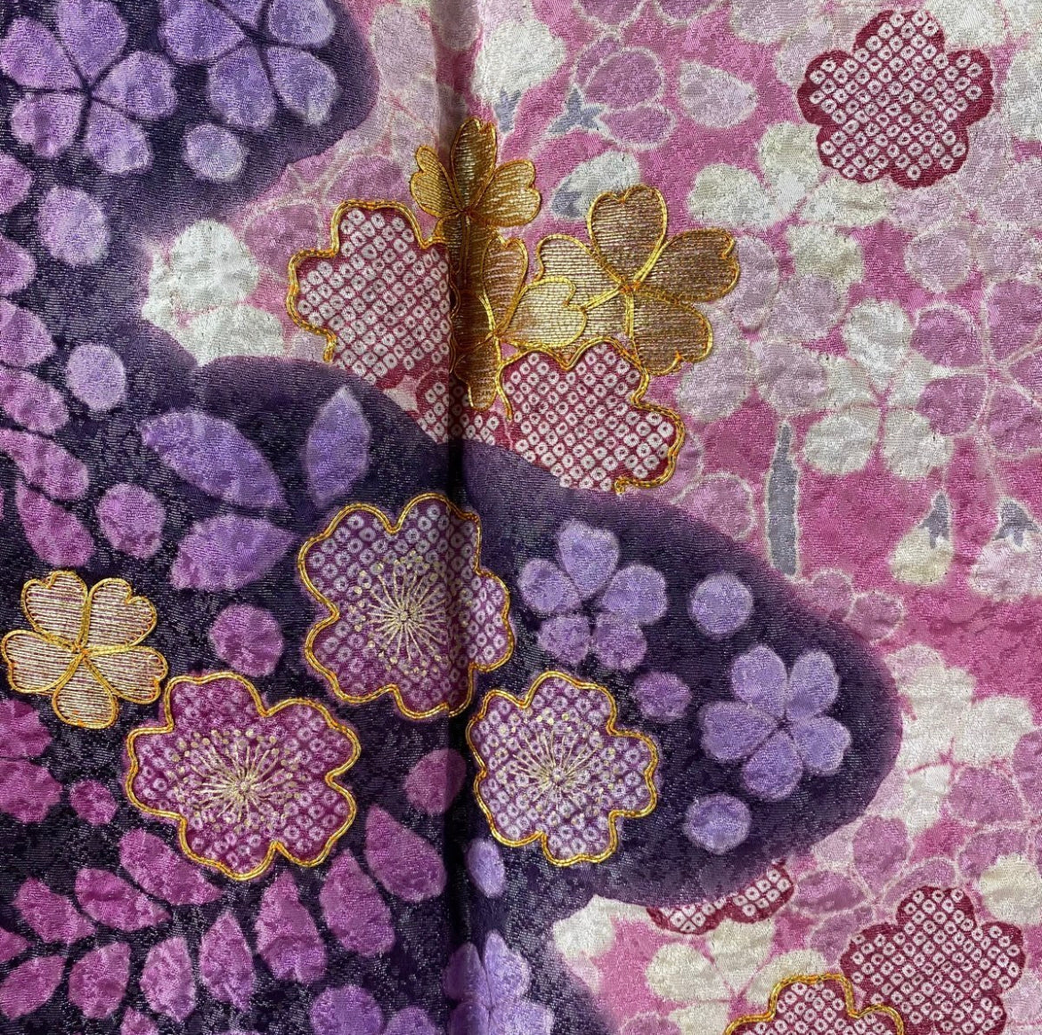 Rank A+ Vintage Furisode Kimono, VK001