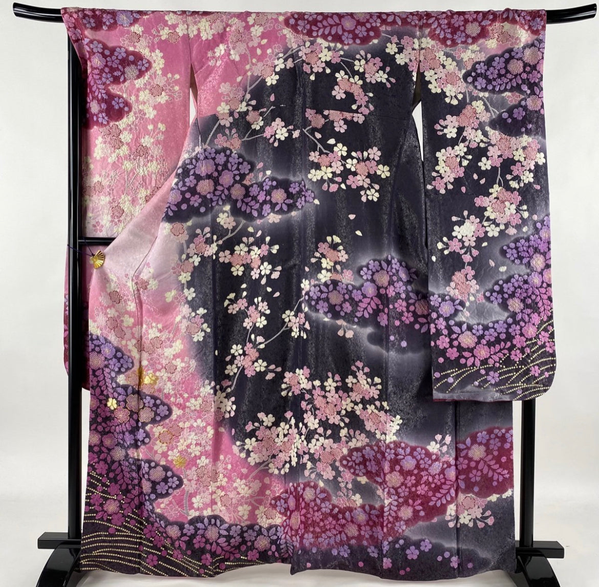 Rank A+ Vintage Furisode Kimono, VK001