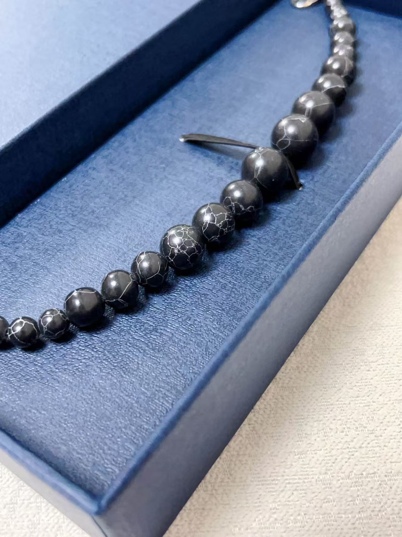 Black Obsidian Stone Haori Himo