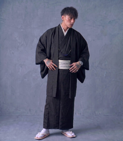 6 Colors Men's Traditional Kimono 4/6/8PCS Gift Set, Customizable Kamon