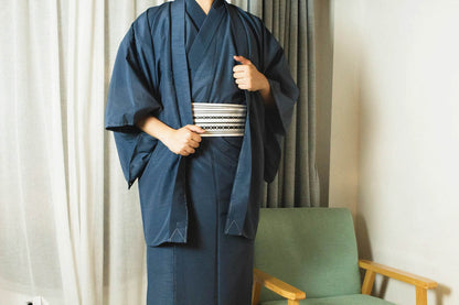 2 Colors Japanese Men's Kimono 4/6/8PCS Gift Set, Custom Kamon Available