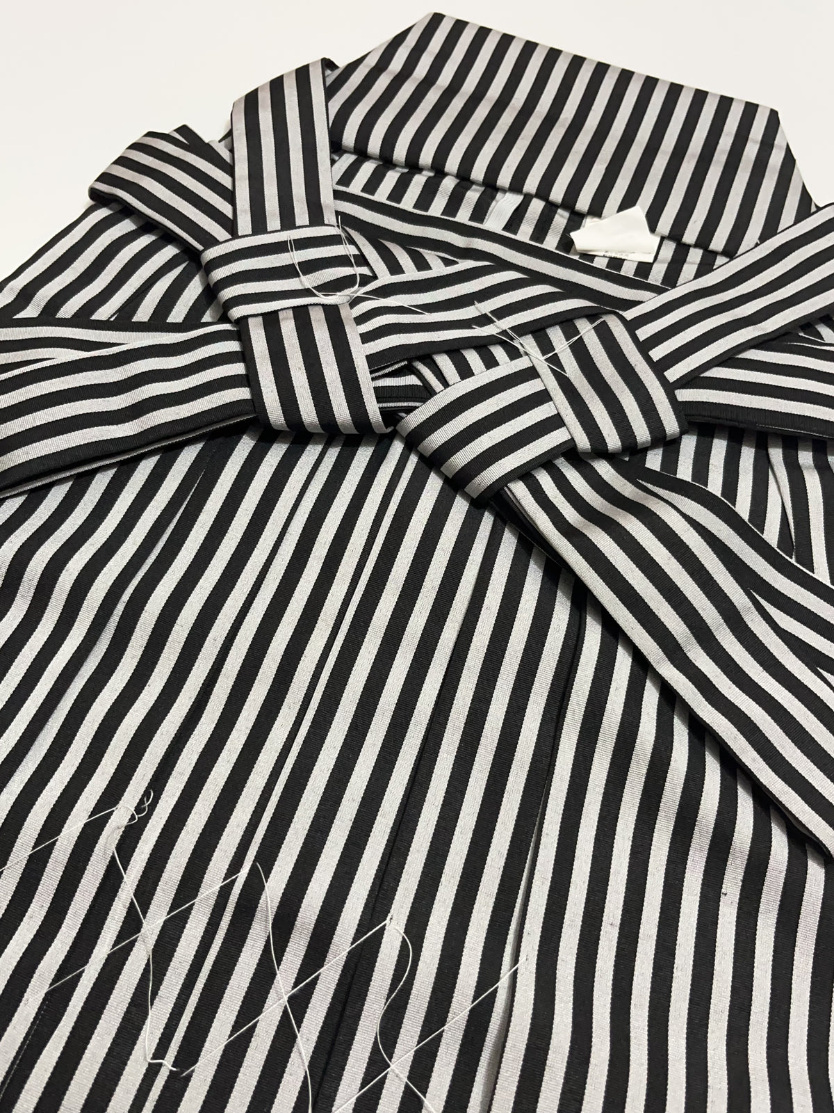 Japanese Men's Black Stripe Hakama Set