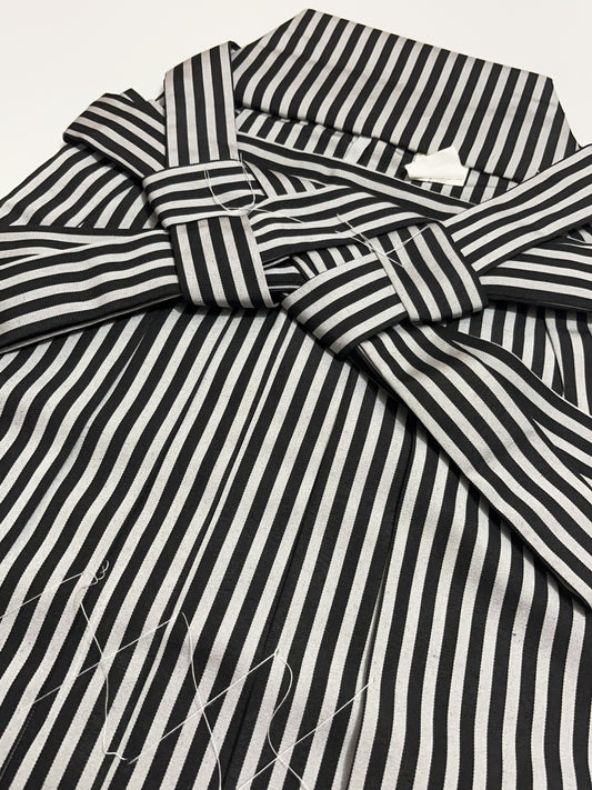 Japanese Men's Black Stripe Hakama Set