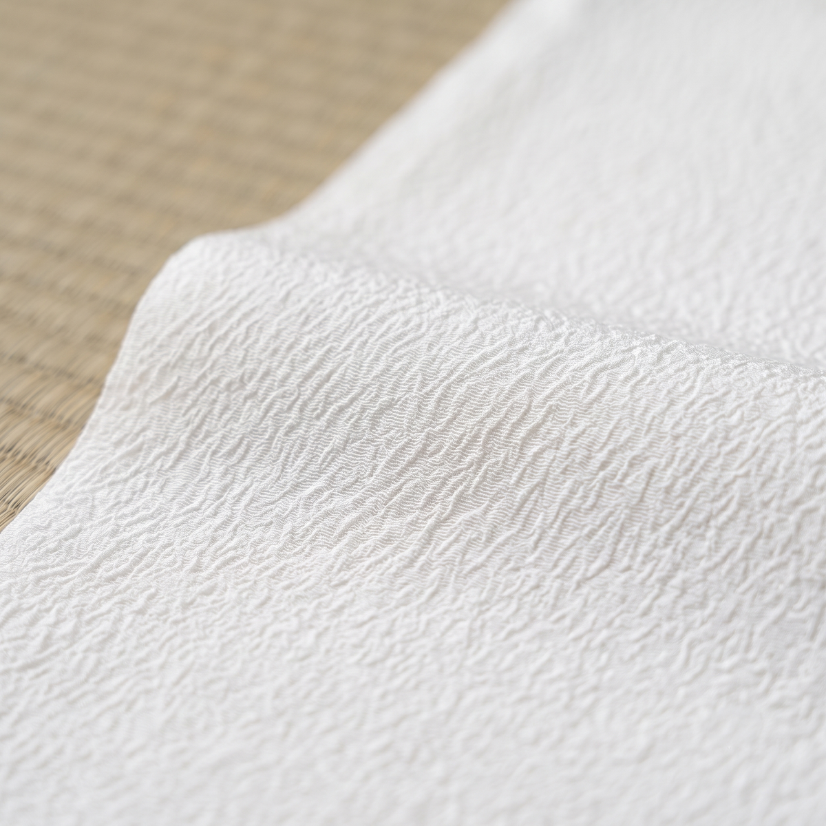 Pearl White Washable Iromuji Kimono Set with Pre-Tied Obi